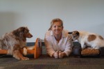 Niki Tudge with Bailey and Gizmo